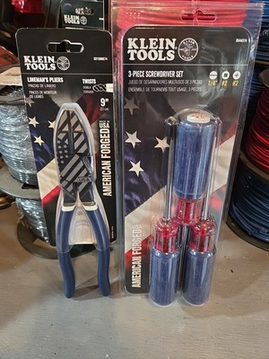Klein Tools American Forged 3-Piece Screwdriver Set And Lineman's Pliers