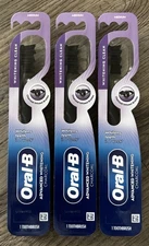 Oral-B Charcoal Whitening Clean Toothbrush, Medium Bristles, 1 Ct Lot of 3