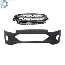 For Ford Escape 2020-2022 Complete Front Bumper & Chrome Grille With Sensor Hole
