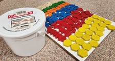 Cuisenaire Pattern Blocks w/Bucket 255 pieces Montessori Preschool Hands-On Fun