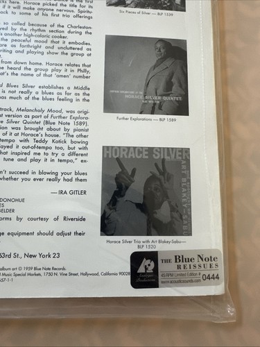 (#58). Blowin the Blues Away by Horace Silver Quintet - BlueNote- SEALED - Picture 10 of 19