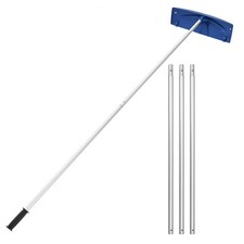 Uimoso Adjustable Snow Roof Rake With 24-inch Plastic Blade And Wheels