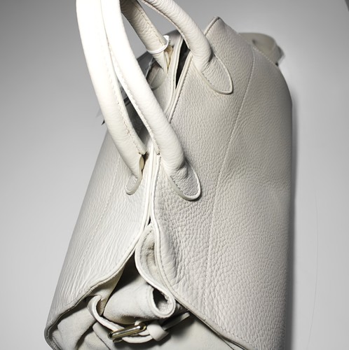 NWT! Viral ANNA PAOLA Italian Leather/Suede Taupe Satchel Riva Cream Row Genuine - Picture 3 of 7