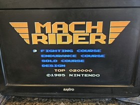 Mach Rider (5 Screw Variant) Nintendo NES Game W/Manual & Poster Tested Works