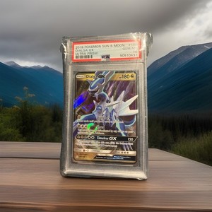 Pokémon Dialga GX TCG Sun & Moon Ultra Prism Holo Card 100/156 Rare PSA 10