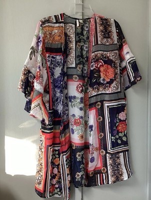 Cato Kimono Womens Size Medium Sheer Cover Up Cardigan Summer Lightweight