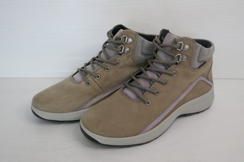 HOTTER PEAK 11 GTX PEBBLE GREY NUBUCK LEATHER WATERPROOF WALKING BOOTS UK 4 STD - Picture 3 of 14