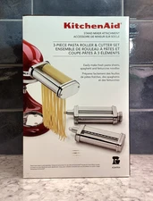 KitchenAid Stand Mixer Attachment 3-Piece Pasta Roller and Cutter Set KSMPRA NEW