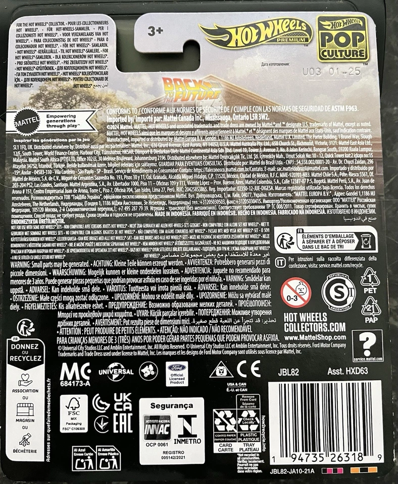 Hot Wheels Premium *Back to The Future* Ford Super De - Luxe 1:64 - Pop Culture. - Image 2 of 2