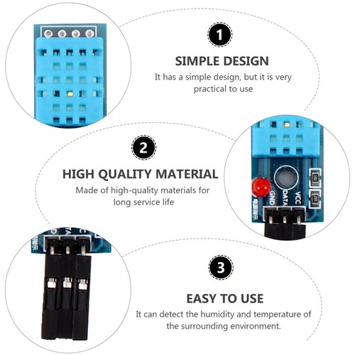 5pcs Temperature Module Temperature Humidity Module Practical Sensor Module - Picture 3 of 12
