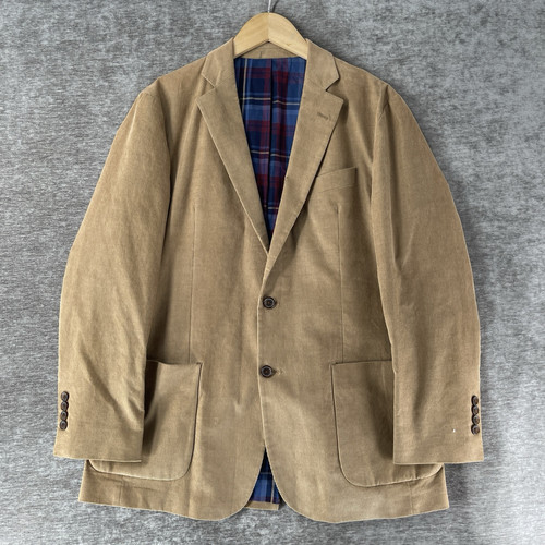 Brooks Brothers Fitzgerald Fit Men’s Brown 2-Button Corduroy Blazer 40R Lined - Picture 1 of 14