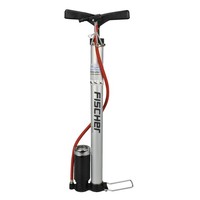 Standpumpe Fischer Luftpumpe Alu Manometer Auto-, Dunlop-,Sclaverand-Ventil