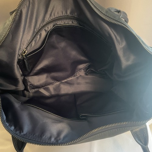 DORIS & JACKY Borsa Tote Donna Grande Leggera Pelle Nylon Lavoro Viaggio Blu - Foto 10 di 15