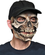 Zagone Realistic Skull Cap Mask with Moving Jaw   Scary Grim Reaper Skeleton Hal