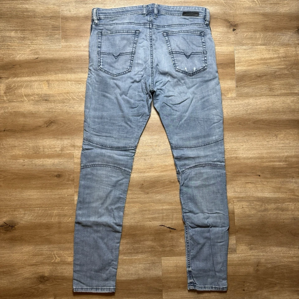 Pantalones deportivos Diesel Denim para hombre 30 azules Bakari-NE moto motociclista cordón rasgado 0688Y Foto 3 de 4
