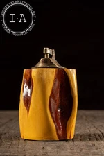 Mid-Century Burlwood Veneer Table Lighter