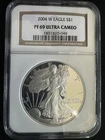 2004-W American Silver Eagle $1 NGC PF69 Ultra Cameo - West Point Mint