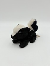 RUSS Petooties Pets Gray Cat Plush Sitting Laying Kitten Pink Nose Stuffed 6"