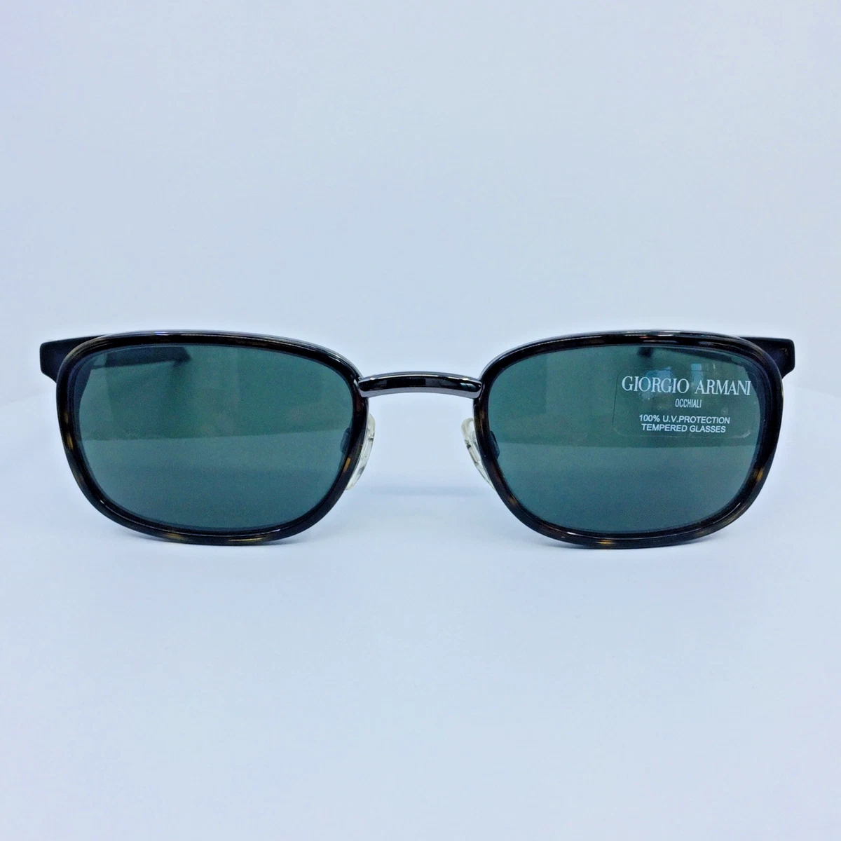 Giorgio Armani Oversized Sunglasses Dark Green NWT Emporio Armani 1997 Vintage Sunglasses Mens Womens Metal  main image 3