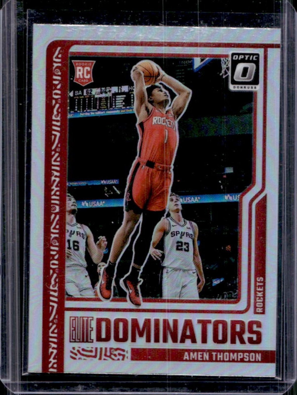 2023-24 Donruss Optic Amen Thompson Elite Dominators RC Holo #15 Rockets