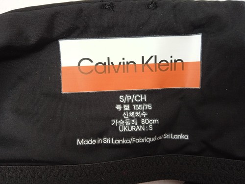 CALVIN KLEIN X HERON PRESTON Unlined Bandeau Bra Black & Grey Ladies S RRP40 NEW - Picture 6 of 23