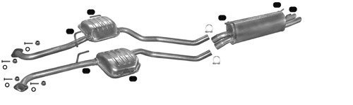VAUXHALL OMEGA B ESTATE 3.0 208HP 1994-2001 Silencer Exhaust System