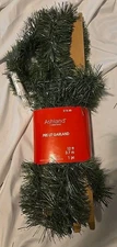 Ashland Pre-Lit Christmas Garland Indoor/Outdoor 12 Ft 50 Lights 120 Volts New 