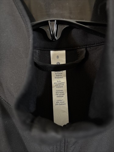 Lululemon Women’s Black Vest Size 8 - Picture 2 of 16