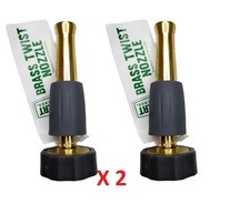 2 Hose Nozzle Brass 4 Inch Twist Adjustable Watering  Expert Gardener Free Ship