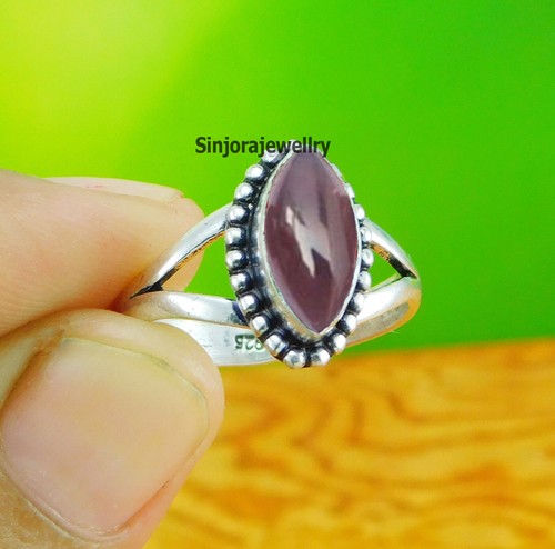 Smoky Quartz Gemstone Ring 925 sterling Silver Handmade Gift US size 5 to 10 - 第 1/5 張圖片