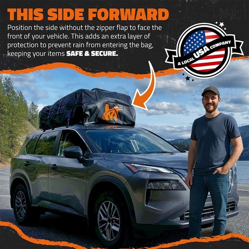 Mockins 35 Cu Ft. Black Waterproof Roof Cargo Bag (60"x 42"x 24") - Bild 3 von 9
