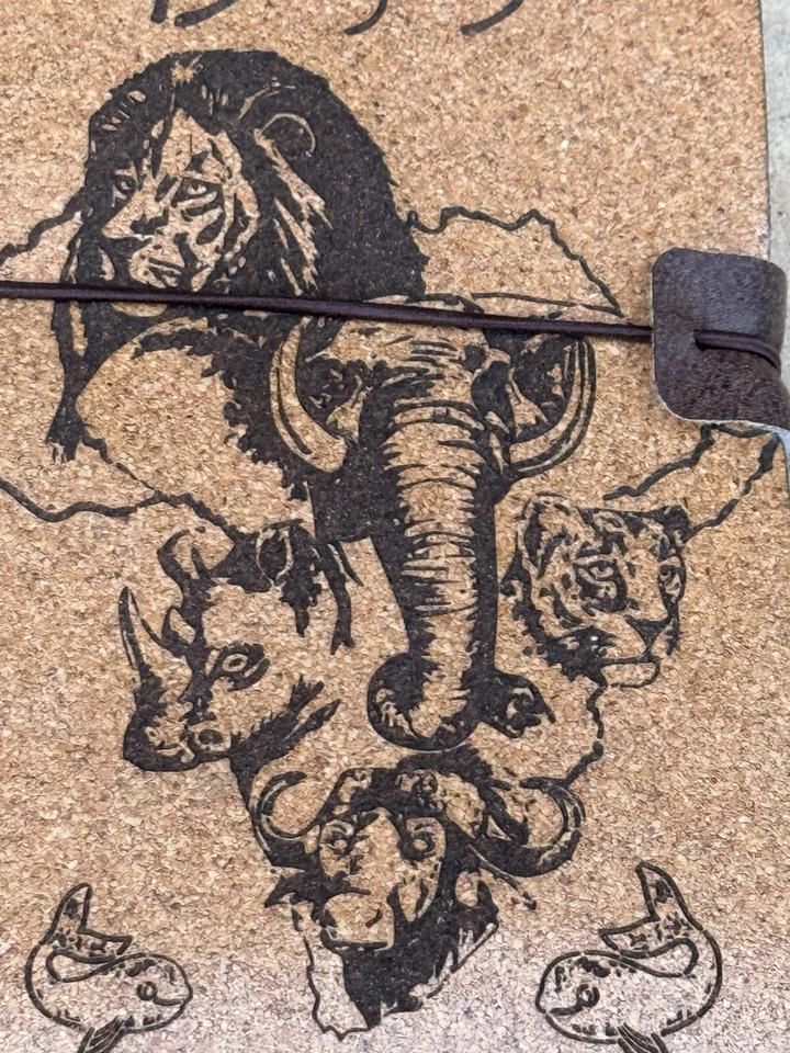 South African Big 5 Cork Canvas Journal Made In Cape Town 7.75" x 4.5" - New! - Image 3 of 4