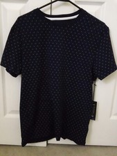NWT Men's Medium Kenneth Cole S/S Navy Soft Comfort Wicking Knit Stretch T-Shirt