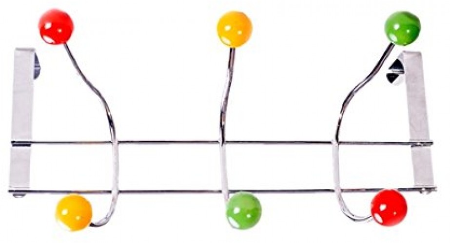 Bulk Hardware BH04681 Over The Door Hanger Polished Chrome Finish With Beads Bulk Hardware BH04681 Over The Door Hanger Polished Chrome Finish With Beads