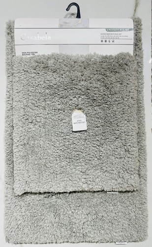 2 Piece Bathroom Rugs Bath Mat Set - Soft Plush Super Absorbent Shower Mats - Picture 8 of 8