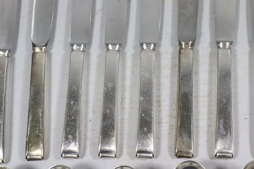 62x Art Deco Bauhaus Besteckteile Metall versilbert WMF 2500 (GQ069) - Bild 14 von 23