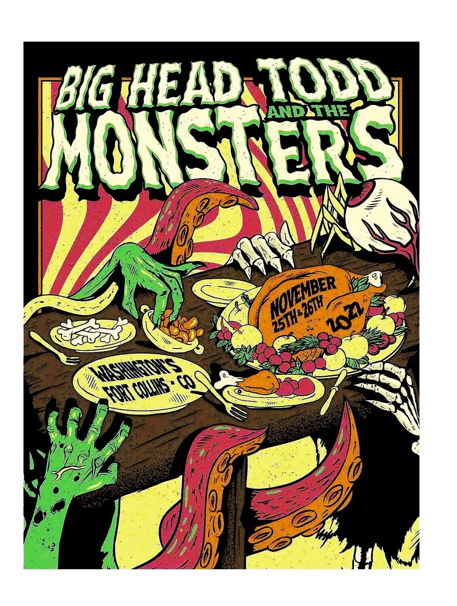 2022 BIG HEAD TODD AND THE MONSTERS CONCERT POSTER WALL ART PRINT