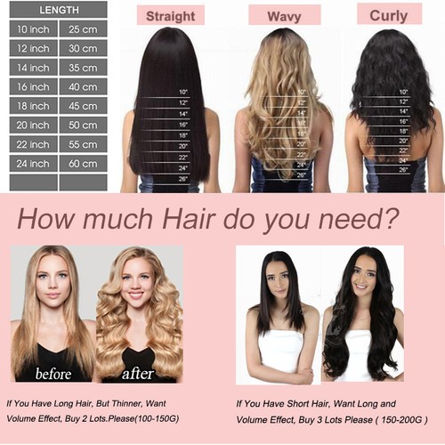 1G/S Nano Ring Spitze Ringe Schleife Perlen 100% Russisch Remy Echthaar Extensions 150G - Bild 10 von 28