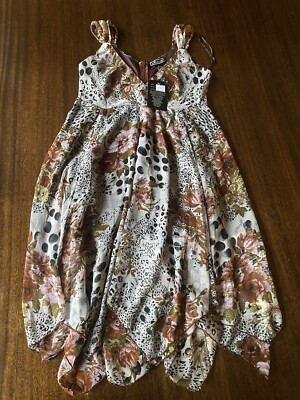 bohemian handkerchief dress Blue Multi Handkerchief Hem Dress F01172