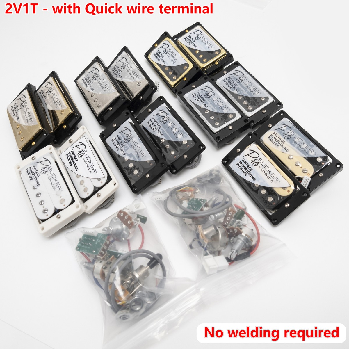 For Gibson Epiphone ProBucker Humbucker Pickup 2V1T Push Pull