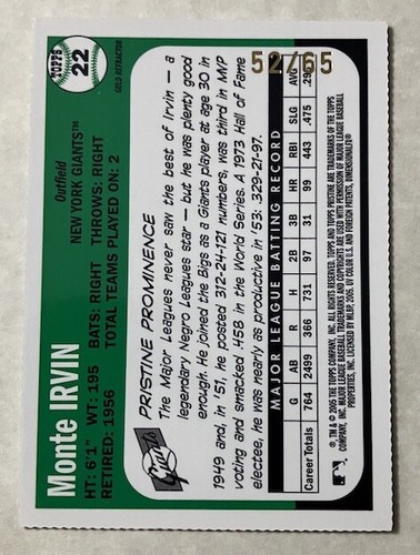 2005 TOPPS PRISTINE "Gold Refractor" Pr: xx/65. Cards: 1-71. "You Pick" - Picture 6 of 52