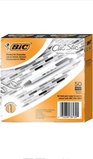 BIC Clic Stic Retractable Ballpoint Pen, Medium Point 1.0mm - 50 Count (Black)