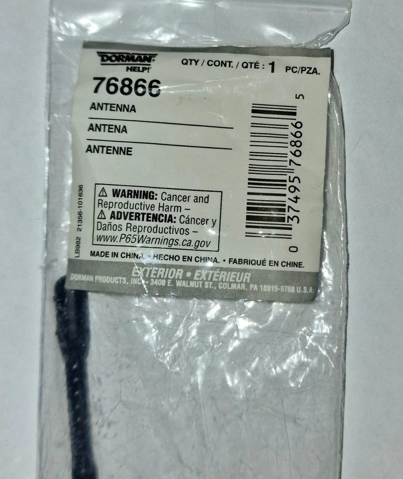 Mástil de antena Dorman 76866 para modelos seleccionados de Ford Lincoln Mercury 18-07 Foto 2 de 2