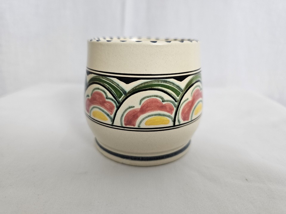 Honiton Pottery Small Bowl Eastern Scroll Design Devon Sugar Bowl