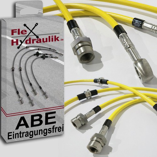 Für Peugeot 405 I [15E Kombi] Stahlflex Bremsleitung - gelb - Bild 1 von 5