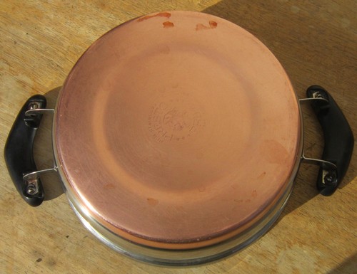 Vtg PRESTO PRIDE 2.5 Qt STOCKPOT &LID 18-8 Stainless Steel Copper Bottom SKILLET - Picture 7 of 10
