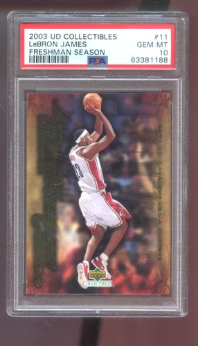 2003-04 UD Upper Deck #11 Lebron James Freshman Season ROOKIE PSA 10 Graded Card