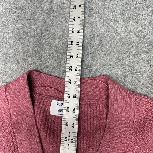 New Women's Old Navy Long Sleeve Rose Pink 4-Button Cardigan Sweater Size XS - Picture 4 of 13