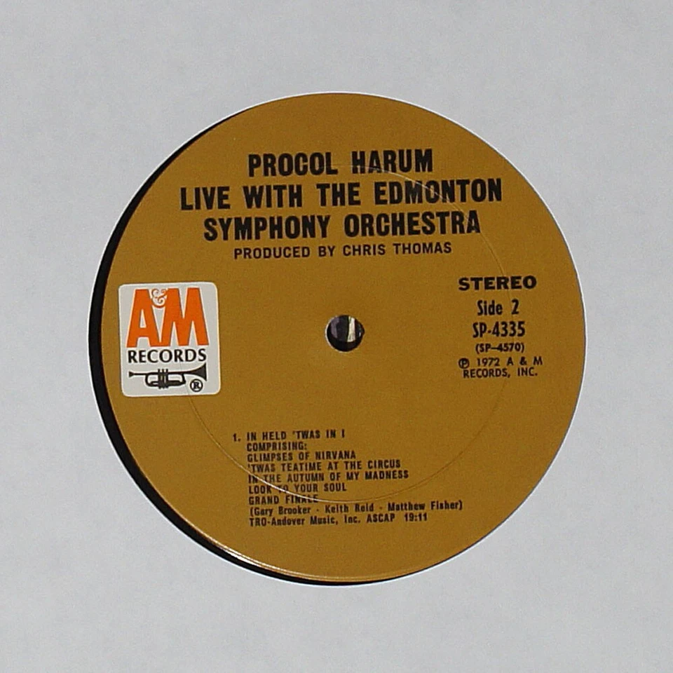 Procol Harum - Live with The Edmonton Symphony -  original LP [NHB2-156] USA - Imagem 4 de 4