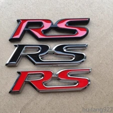 Car Metal 3D RS Letter Nameplate Badge Rear Trunk Body Emblem Decal Sticker